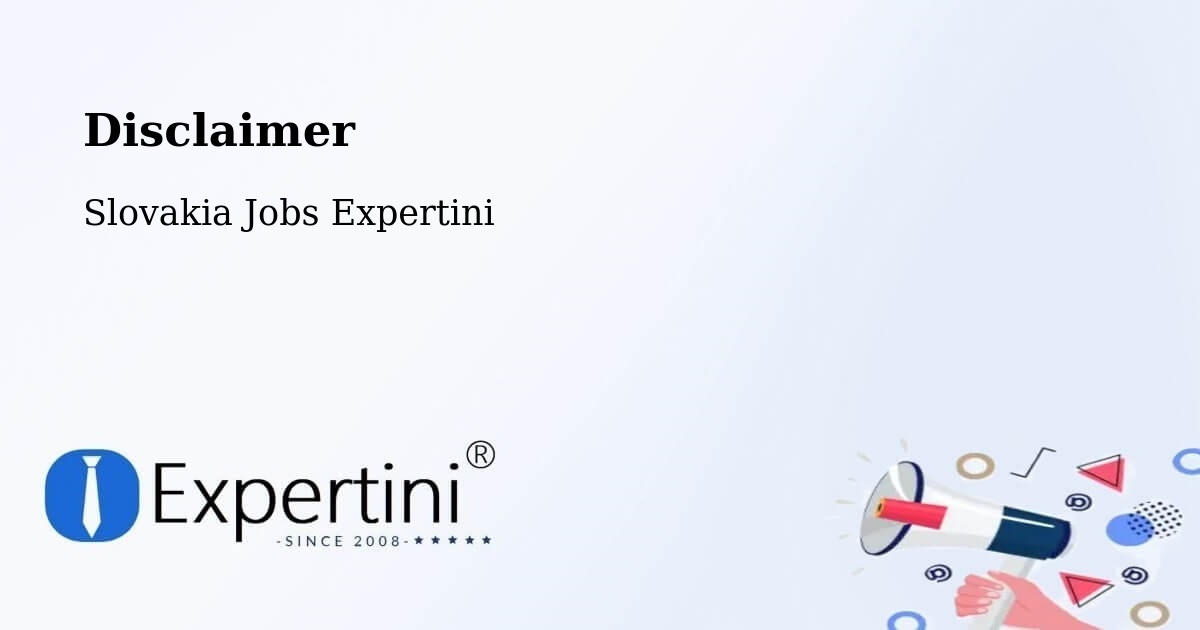 Disclaimer – Šahy - Slovakia Jobs Expertini